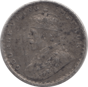 1916 SILVER TWO ANNAS INDIA - SILVER WORLD COINS - Cambridgeshire Coins