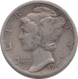 1916 SILVER USA DIME - SILVER WORLD COINS - Cambridgeshire Coins