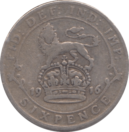 1916 SIX PENCE ( FINE ) - SIXPENCE - Cambridgeshire Coins
