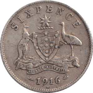 1916 SIXPENCE AUSTRALIA - SIXPENCE - Cambridgeshire Coins