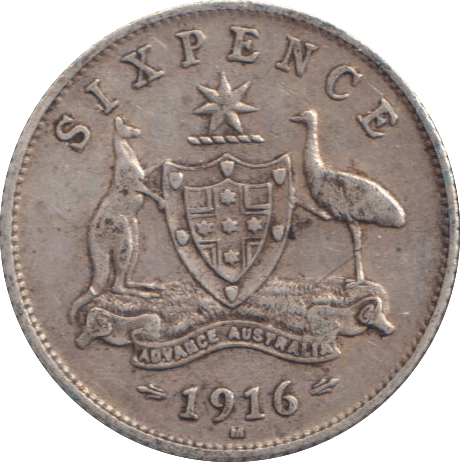 1916 SIXPENCE AUSTRALIA - SIXPENCE - Cambridgeshire Coins