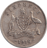 1916 SIXPENCE AUSTRALIA - SIXPENCE - Cambridgeshire Coins