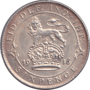 1916 SIXPENCE ( EF ) - SIXPENCE - Cambridgeshire Coins