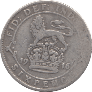 1916 SIXPENCE ( FAIR ) - SIXPENCE - Cambridgeshire Coins