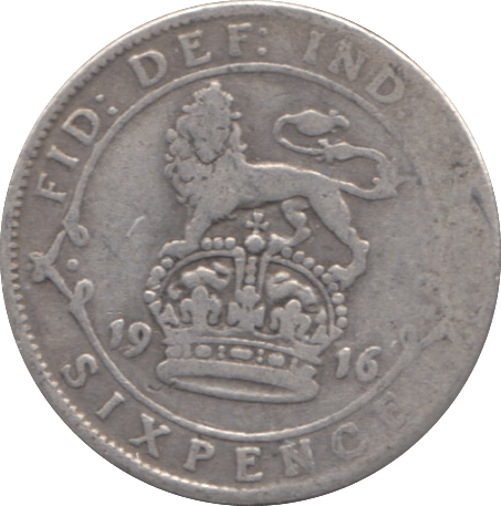 1916 SIXPENCE ( FAIR ) - SIXPENCE - Cambridgeshire Coins
