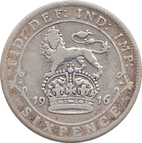 1916 SIXPENCE ( FINE ) - SIXPENCE - Cambridgeshire Coins