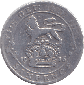 1916 SIXPENCE ( FINE ) - SIXPENCE - Cambridgeshire Coins