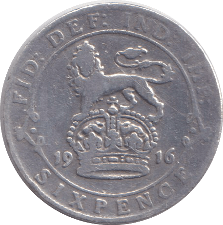1916 SIXPENCE ( FINE ) - SIXPENCE - Cambridgeshire Coins