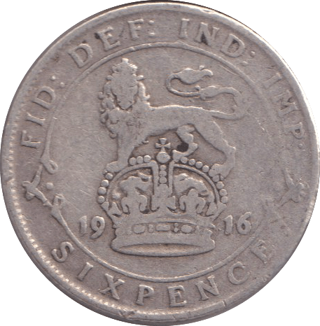 1916 SIXPENCE ( FINE ) - SIXPENCE - Cambridgeshire Coins