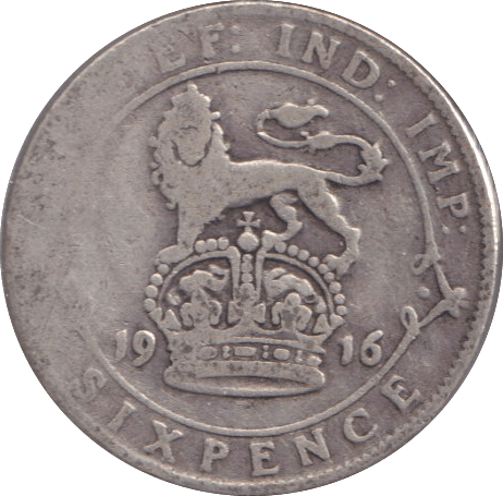 1916 SIXPENCE ( FINE ) - WORLD COINS - Cambridgeshire Coins