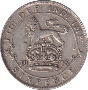 1916 SIXPENCE (FINE) - SIXPENCE - Cambridgeshire Coins