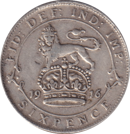 1916 SIXPENCE (FINE) - SIXPENCE - Cambridgeshire Coins