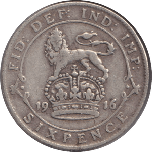 1916 SIXPENCE ( GF ) - SHILLING - Cambridgeshire Coins