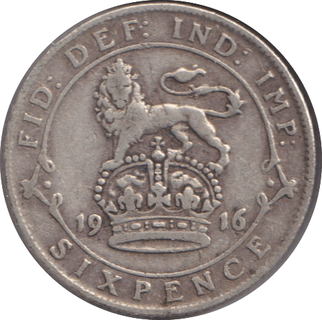 1916 SIXPENCE ( GF ) - SHILLING - Cambridgeshire Coins