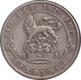 1916 SIXPENCE ( GF ) - SHILLING - Cambridgeshire Coins