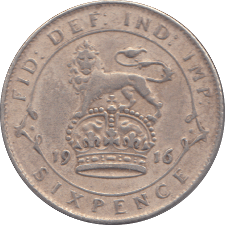 1916 SIXPENCE ( GVF ) - SIXPENCE - Cambridgeshire Coins