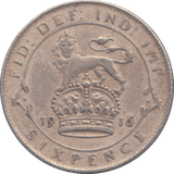 1916 SIXPENCE ( GVF ) - SIXPENCE - Cambridgeshire Coins