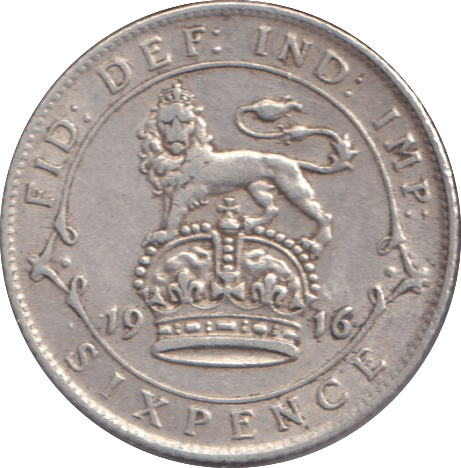 1916 SIXPENCE ( NF ) - SIXPENCE - Cambridgeshire Coins