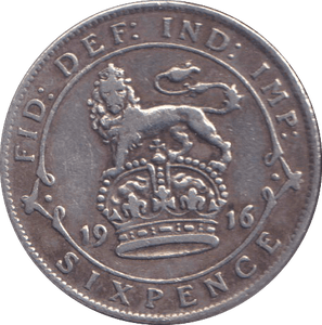 1916 SIXPENCE ( VF ) - SIXPENCE - Cambridgeshire Coins