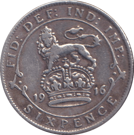 1916 SIXPENCE ( VF ) - SIXPENCE - Cambridgeshire Coins