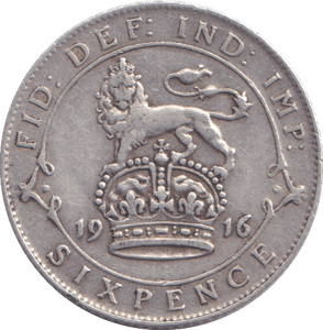 1916 SIXPENCE ( VF ) - SIXPENCE - Cambridgeshire Coins