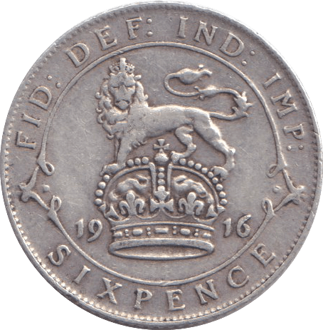 1916 SIXPENCE ( VF ) - SIXPENCE - Cambridgeshire Coins