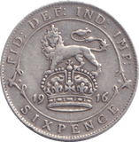 1916 SIXPENCE ( VF ) - SIXPENCE - Cambridgeshire Coins