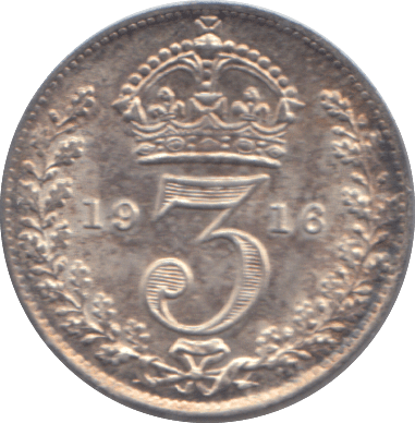1916 THREEPENCE ( BU ) - THREEPENCE - Cambridgeshire Coins