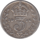 1916 THREEPENCE ( FINE ) - THREEPENCE - Cambridgeshire Coins