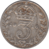 1916 THREEPENCE ( FINE ) - THREEPENCE - Cambridgeshire Coins