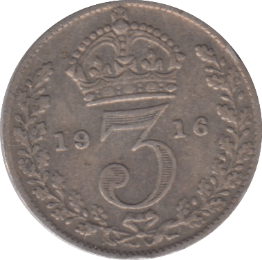 1916 THREEPENCE ( FINE ) - THREEPENCE - Cambridgeshire Coins