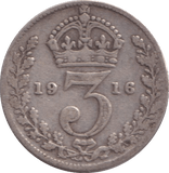 1916 THREEPENCE ( FINE ) - THREEPENCE - Cambridgeshire Coins