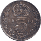 1916 THREEPENCE ( FINE ) - THREEPENCE - Cambridgeshire Coins