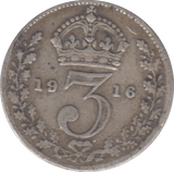 1916 THREEPENCE ( FINE ) - THREEPENCE - Cambridgeshire Coins