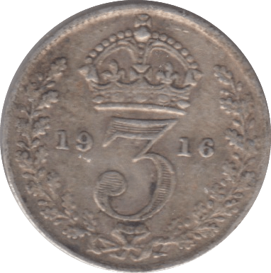 1916 THREEPENCE ( FINE ) - THREEPENCE - Cambridgeshire Coins