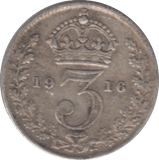 1916 THREEPENCE ( FINE ) - THREEPENCE - Cambridgeshire Coins