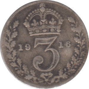 1916 THREEPENCE ( FINE ) - THREEPENCE - Cambridgeshire Coins
