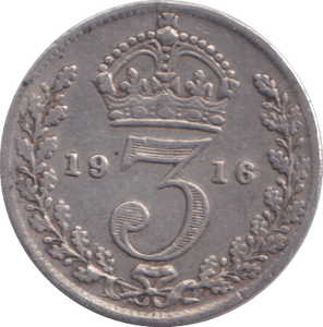 1916 THREEPENCE ( GF ) - THREEPENCE - Cambridgeshire Coins