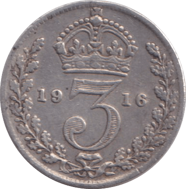 1916 THREEPENCE ( GF ) - THREEPENCE - Cambridgeshire Coins