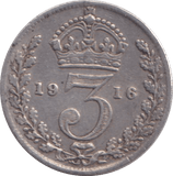 1916 THREEPENCE ( GF ) - THREEPENCE - Cambridgeshire Coins