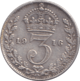 1916 THREEPENCE ( GF ) - THREEPENCE - Cambridgeshire Coins