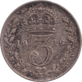 1916 THREEPENCE ( GF ) - THREEPENCE - Cambridgeshire Coins