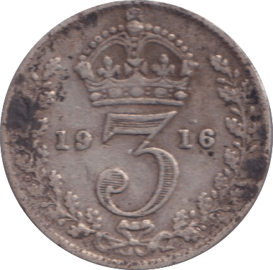 1916 THREEPENCE ( GF ) - THREEPENCE - Cambridgeshire Coins