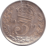 1916 THREEPENCE ( GVF ) - WORLD COINS - Cambridgeshire Coins