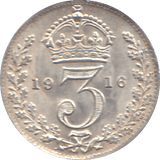 1916 THREEPENCE ( UNC ) - THREEPENCE - Cambridgeshire Coins