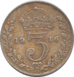 1916 THREEPENCE ( VF ) - THREEPENCE - Cambridgeshire Coins
