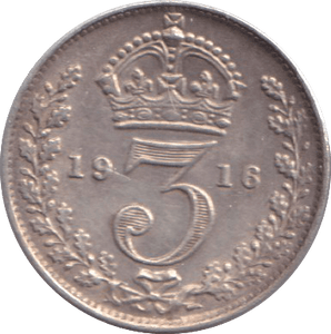 1916 THREEPENCE ( VF ) - THREEPENCE - Cambridgeshire Coins