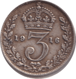 1916 THREEPENCE ( VF ) - THREEPENCE - Cambridgeshire Coins