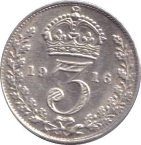 1916 THREEPENCE ( VF ) - THREEPENCE - Cambridgeshire Coins