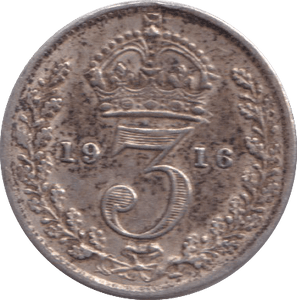 1916 THREEPENCE ( VF ) - THREEPENCE - Cambridgeshire Coins